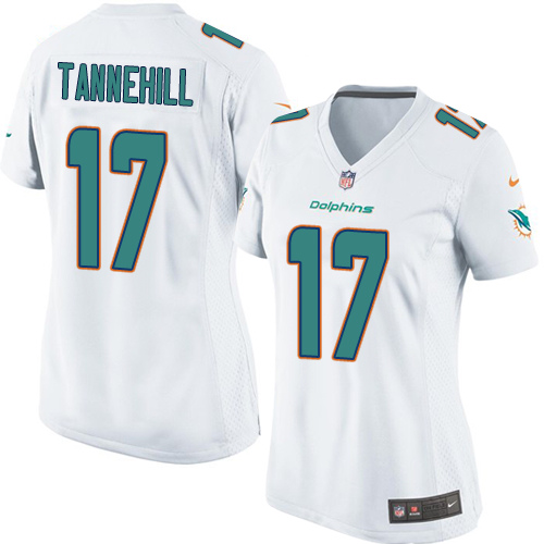 Women's Limited Ryan Tannehill Nike Jersey White Road - #17 NFL Miami Dolphins